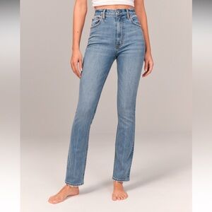 Abercrombie Curve Love Slim Straight Ultra High Rise Jean